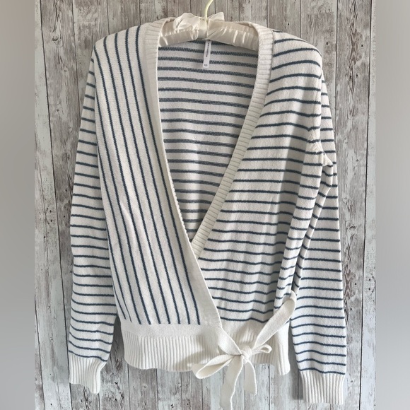 Simply Southern Wrap Striped Sweater - Picture 1 of 5